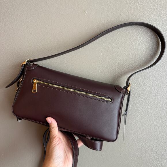 Coach Etta Small Flap Shoulder Bag CCV63 smooth leather/Im/Espresso - Picture 3 of 11